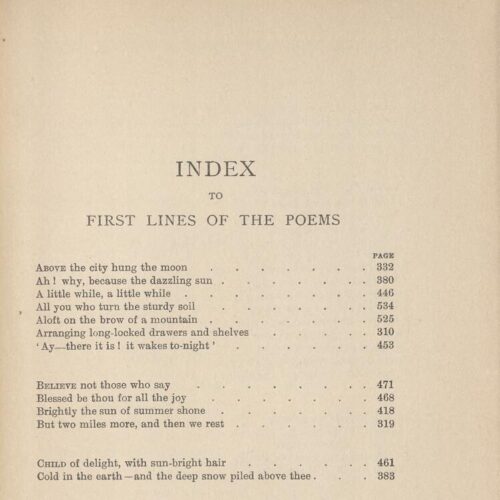 21 x 13.5 cm; 4 s.p. + [XX] p. + 546 p. + 10 s.p. + 2 s.p., l. 1 C. P. Cavafy’s handwritten signature in English with penci